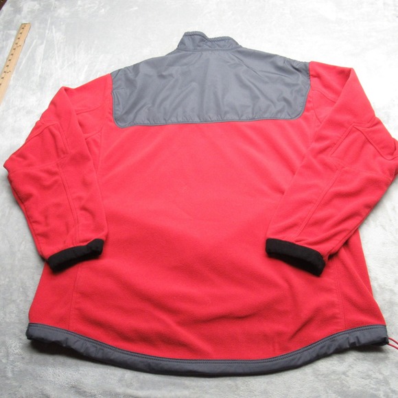 Nike Hybrid Jacket Mens Large Red Gray Colorblock 1/4 Zip Pullover Vintage 90s - Picture 2 of 13